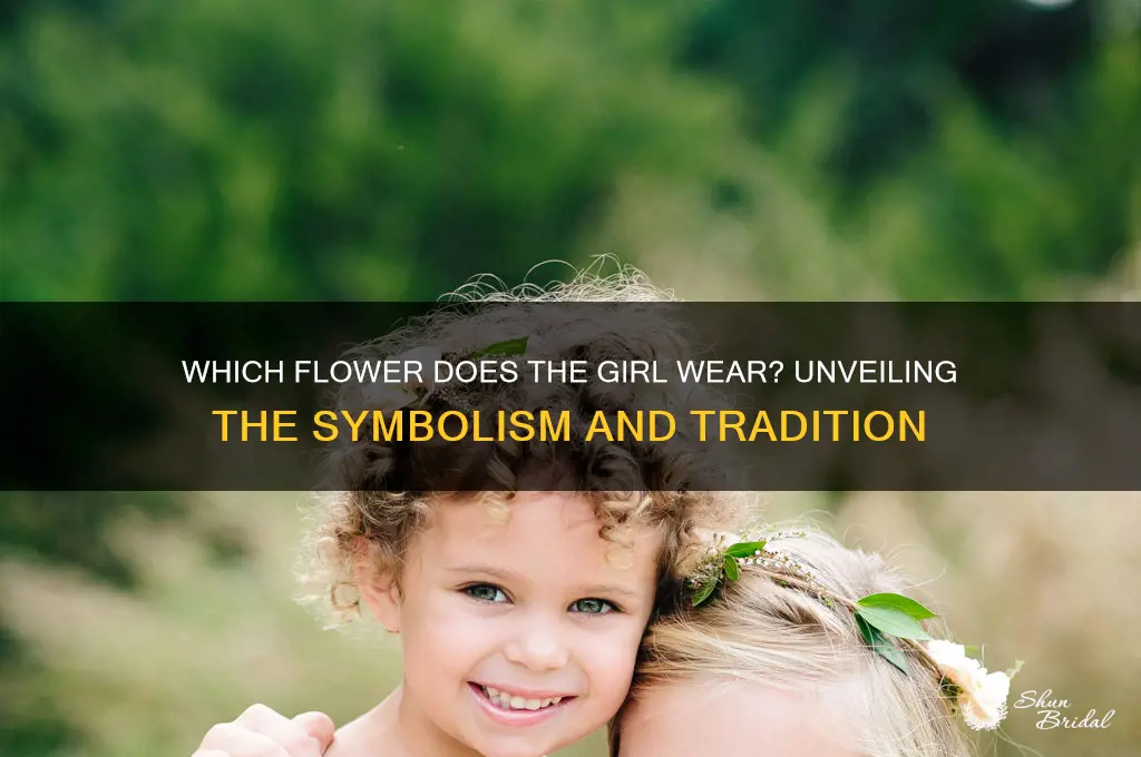 which flower does the girl wear