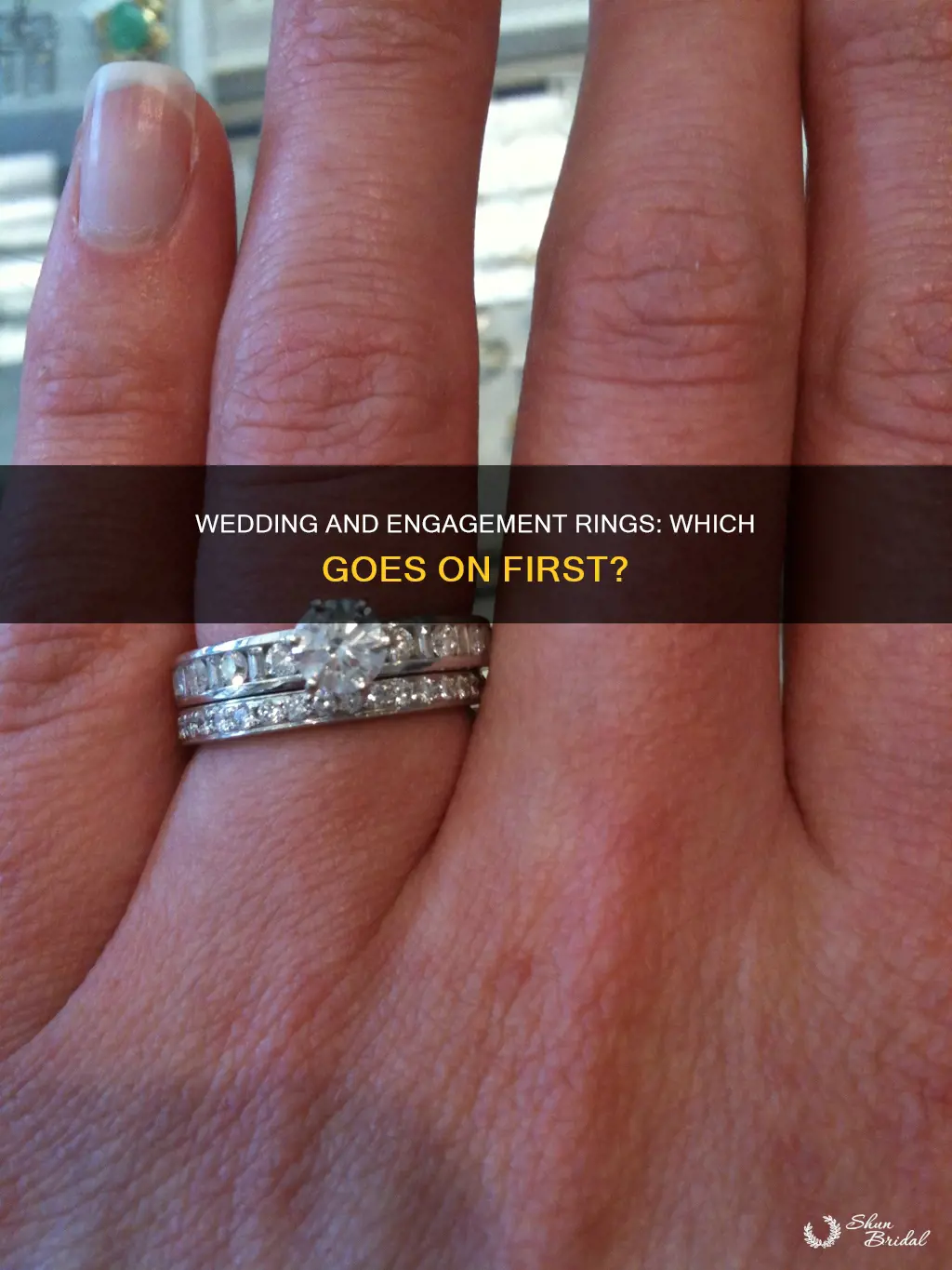 which go on finger wedding ring engagement ring