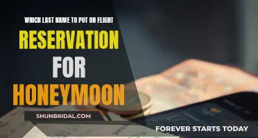 Choosing Your Honeymoon Flight Reservation Last Name