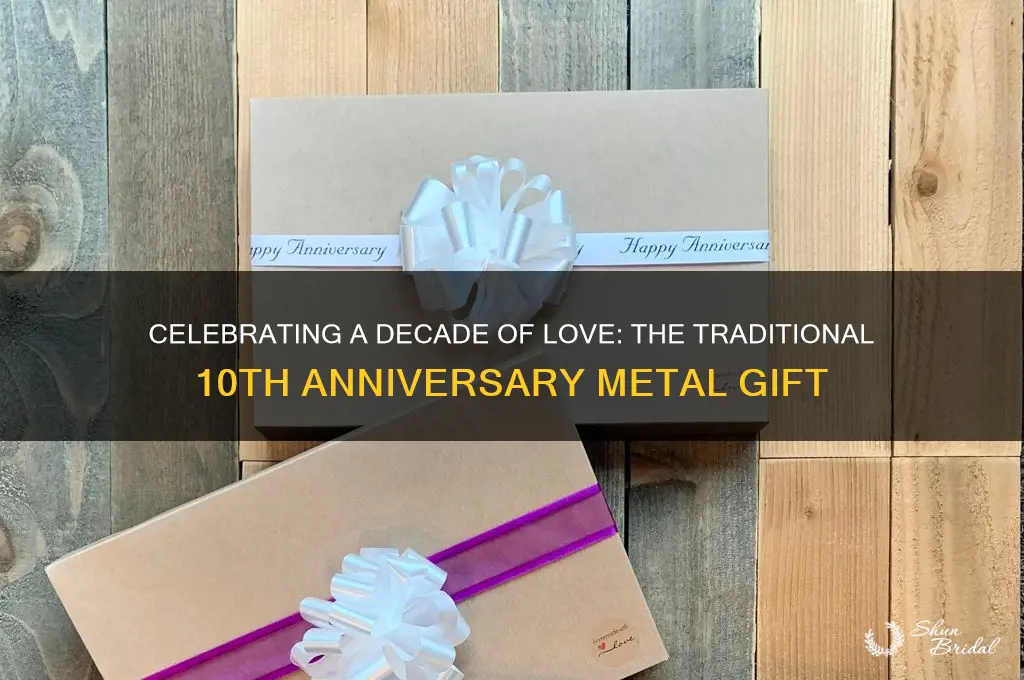 which metal is the traditional gift for 10th wedding anniversary