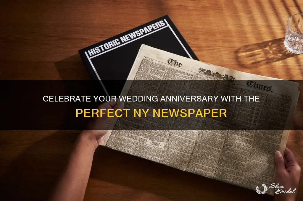 which newspaper for wedding anniversary ny