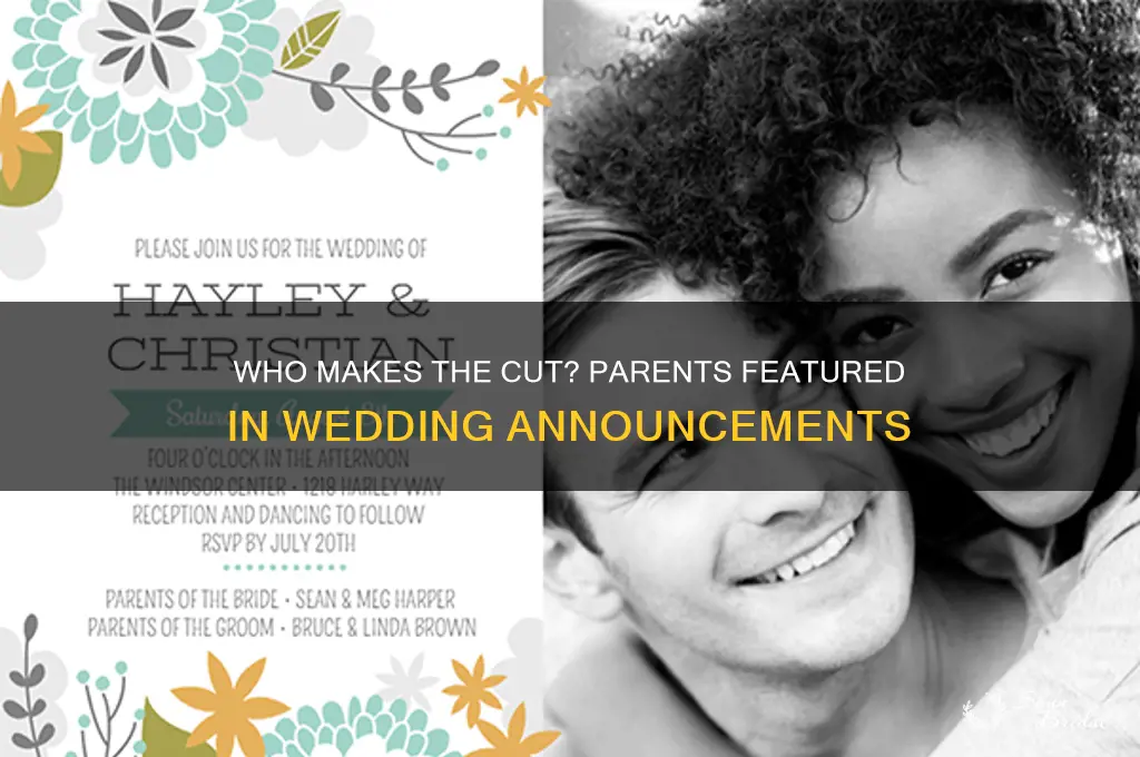 which parents usually go on wedding announcements