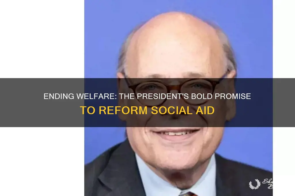 which president vowed to end welfare
