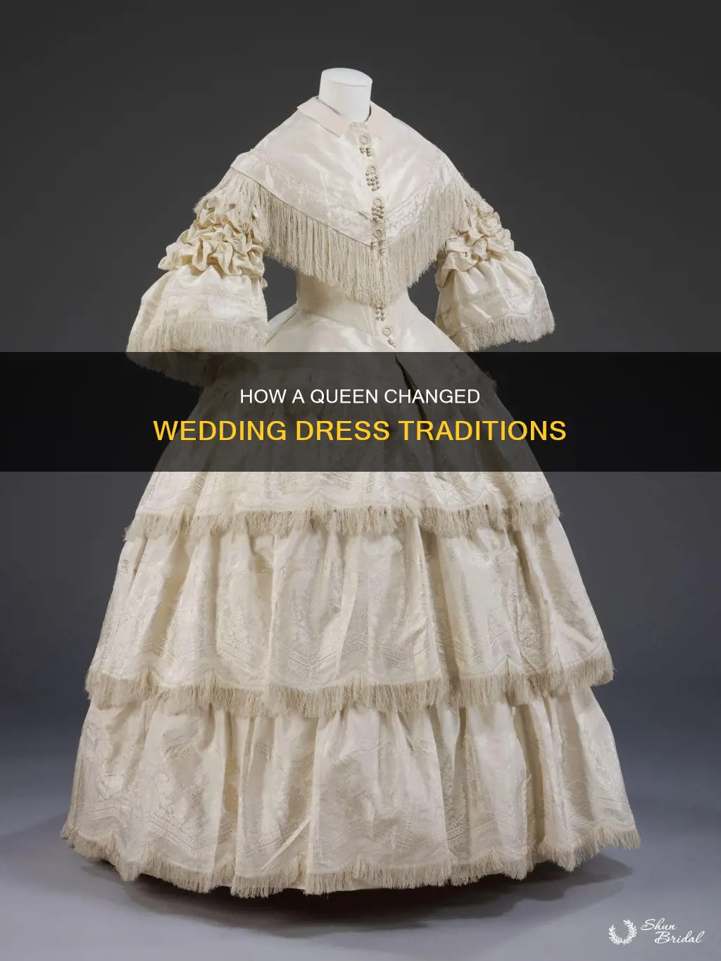 which queen inspired the white wedding dress