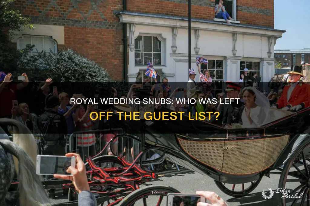 which royals were snubbed at the royal wedding