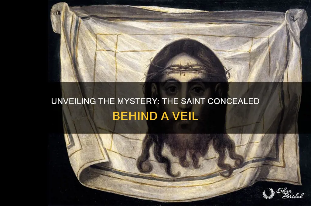 which saint wears a veil over face