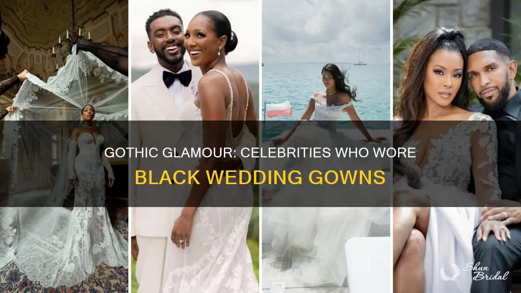 which star had a black wedding dress