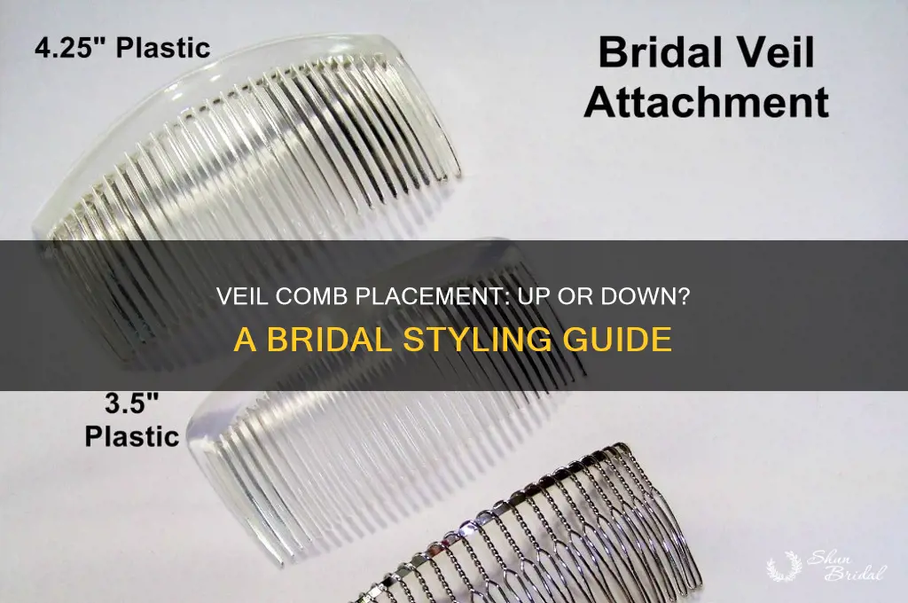 which way does the comb go on a veil