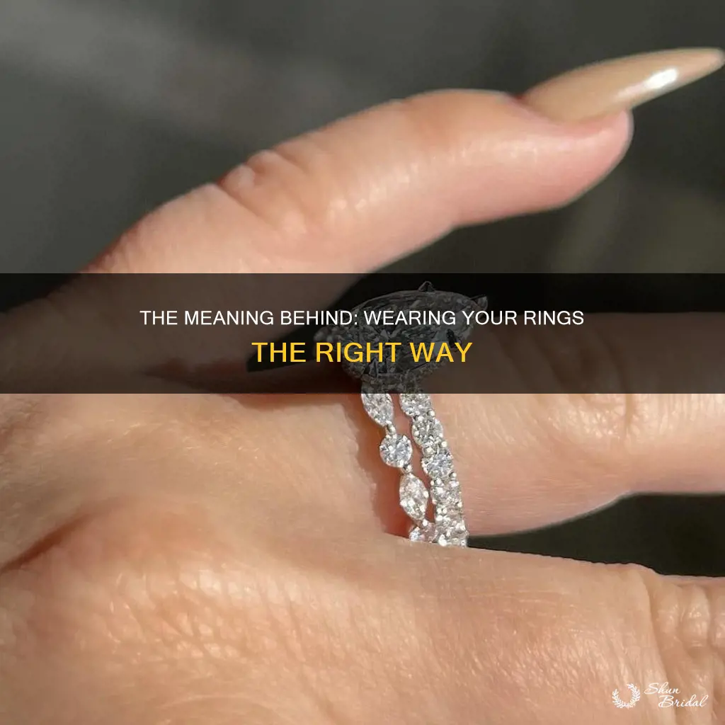 which way round engagement and wedding ring