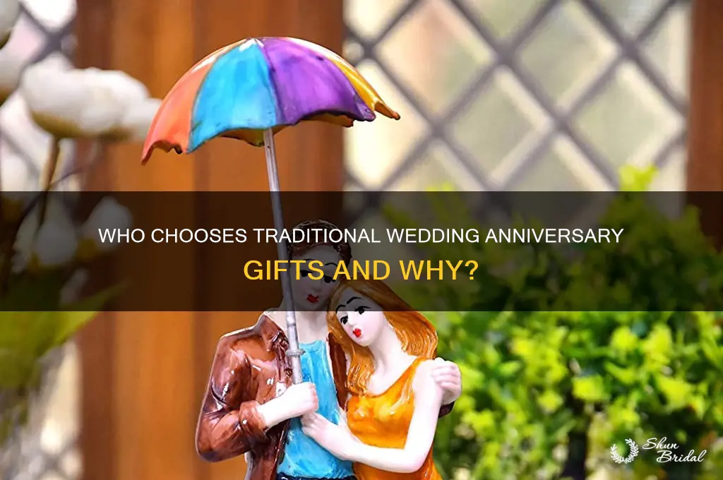 who decided on wedding aniversery gifts