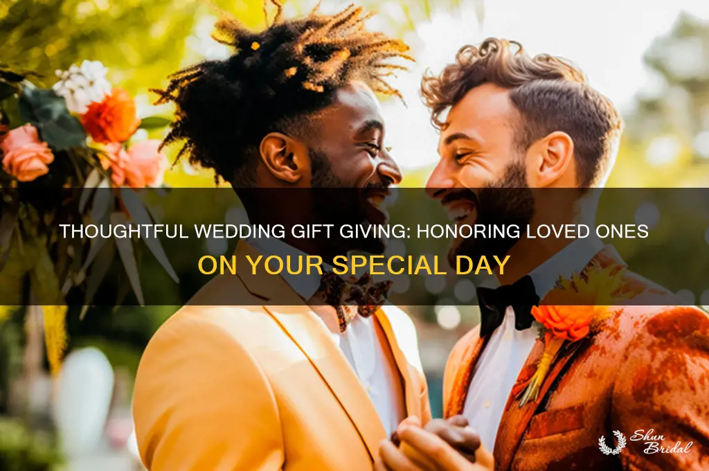who do we give gifts to on our wedding day