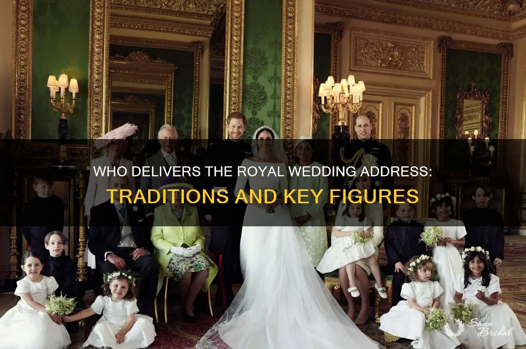who gives the address royal wedding