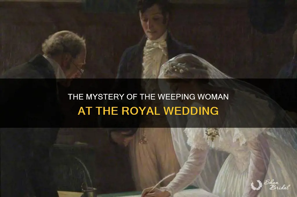 who is the woman crying at the royal wedding
