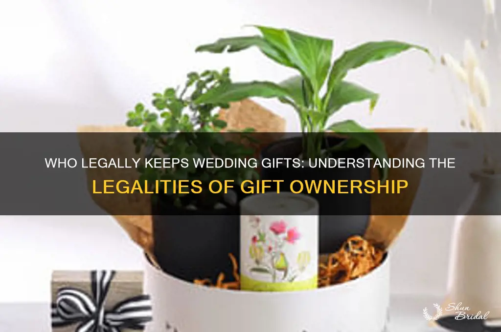 who legally keeps wedding gifts