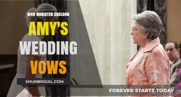 Who Ministered Sheldon and Amy's Wedding Vows in The Big Bang Theory?