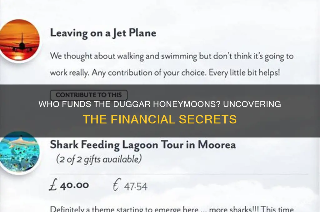 who pays for duggar honeymoons