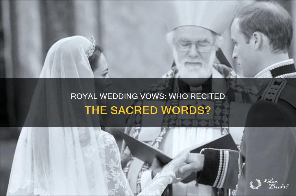 who performed the royal wedding vows