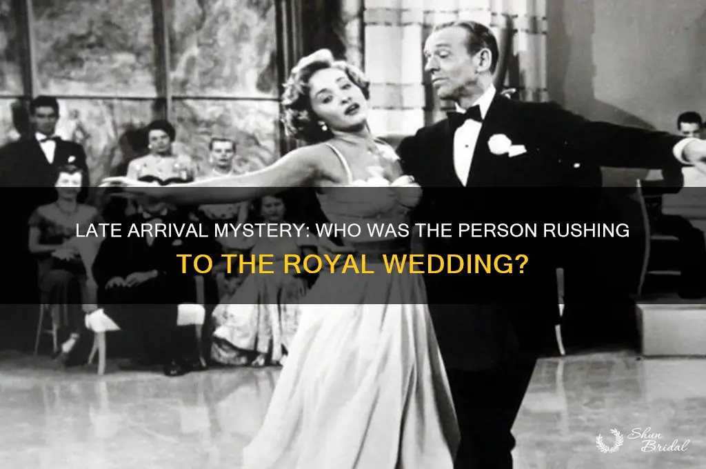 who person walking late to royal wedding