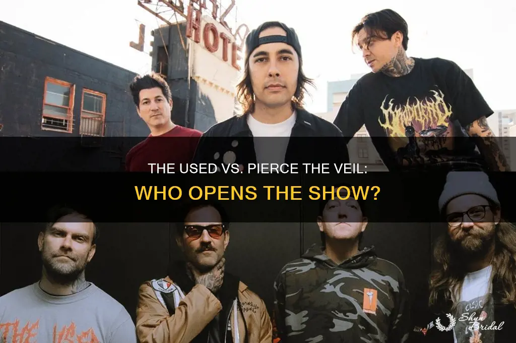 who plays first the used or pierce the veil
