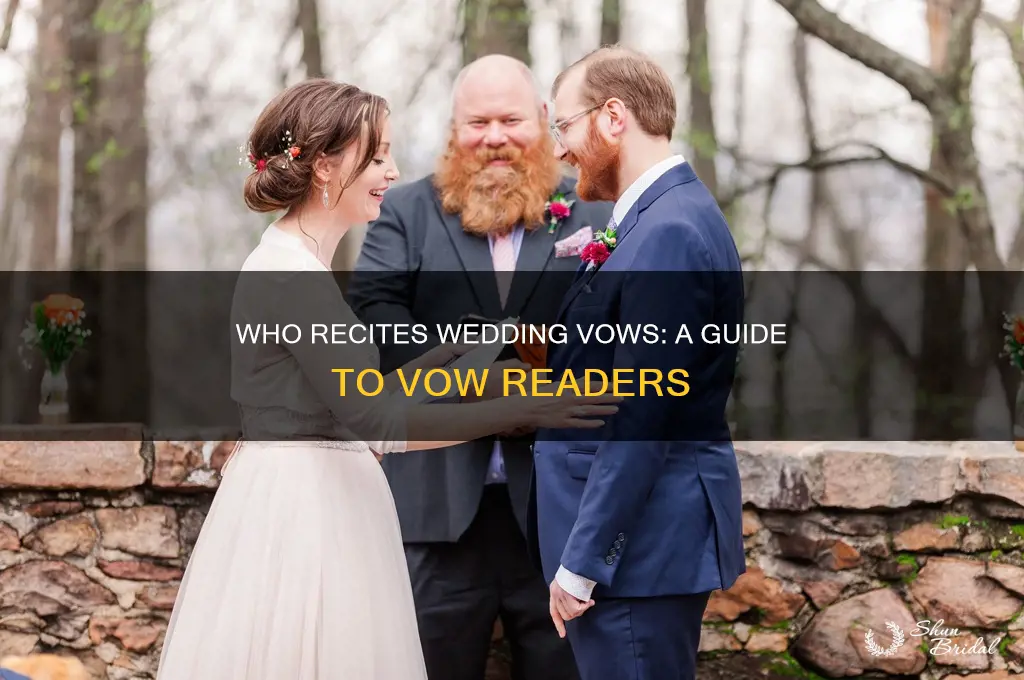who reads the vows at a wedding