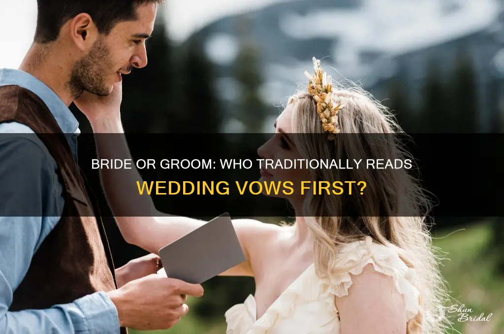 who reads vows first bride or groom