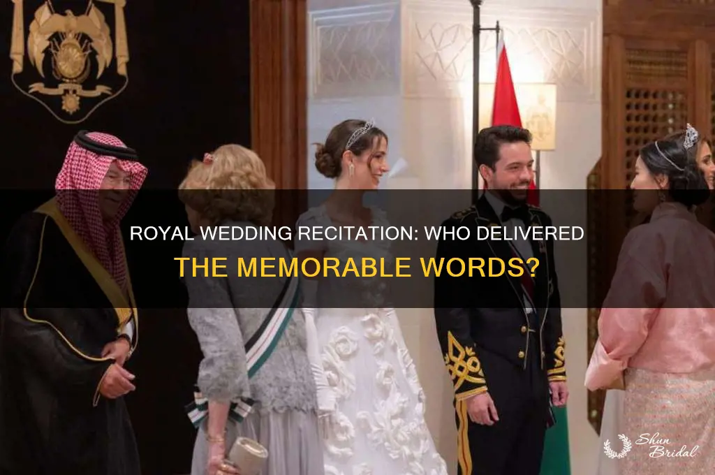 who recited at the royal wedding