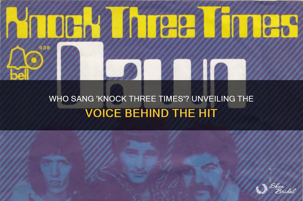 who sang knock three times on the veiling