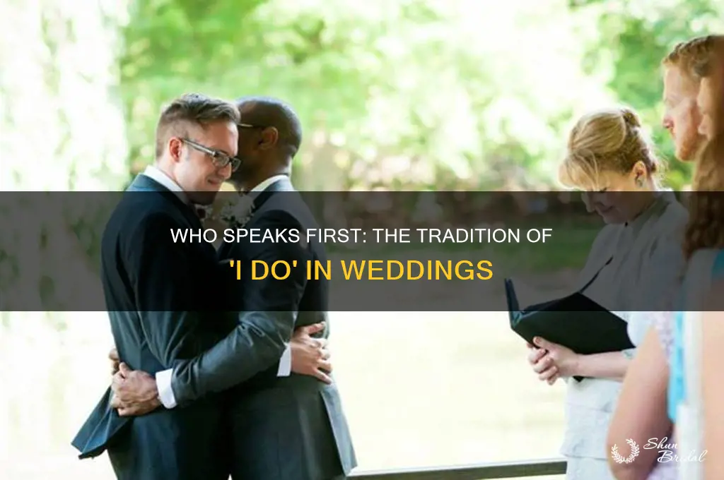 who says i do first in a wedding