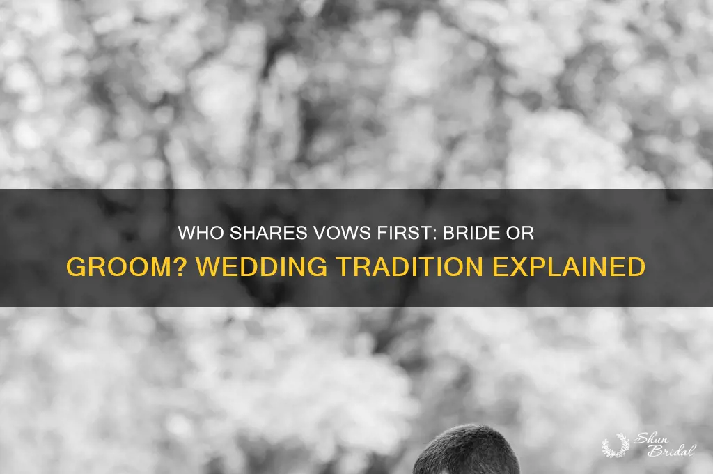 who shares vows first