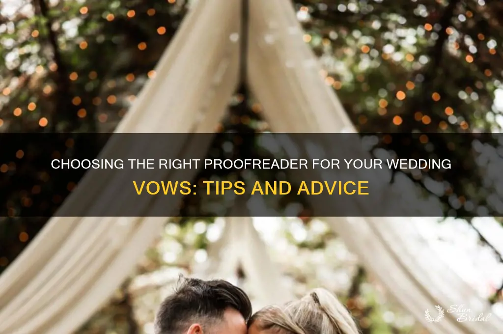 who should proofread your vows