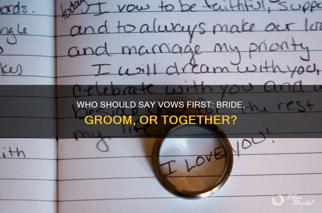 who should say vows first
