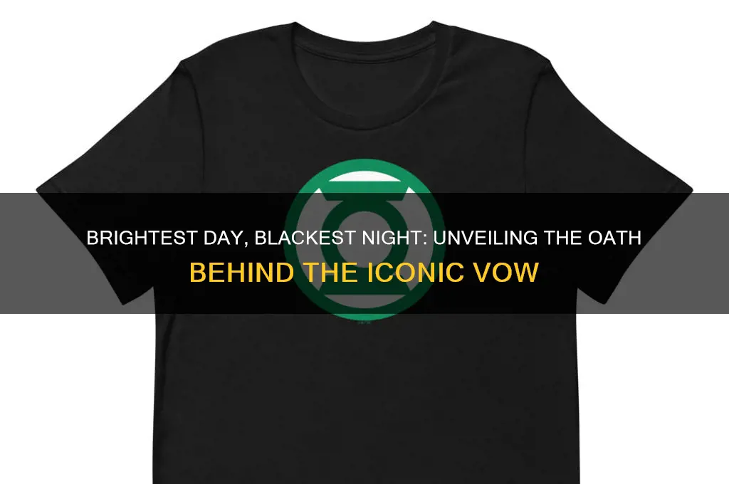 who vows in brightest day in blackest night