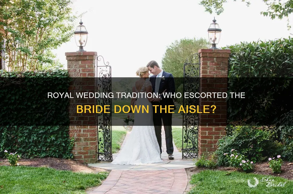 who walked bride down aisle during the royal wedding