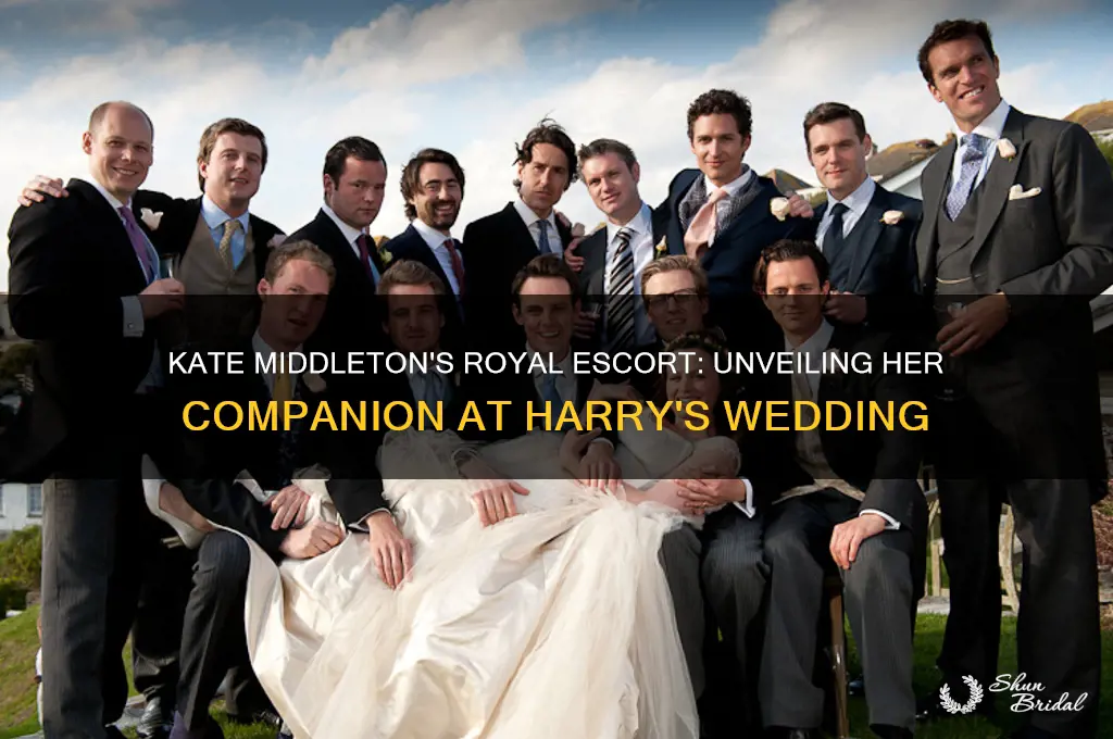 who walked in with kate middleton at harry royal wedding