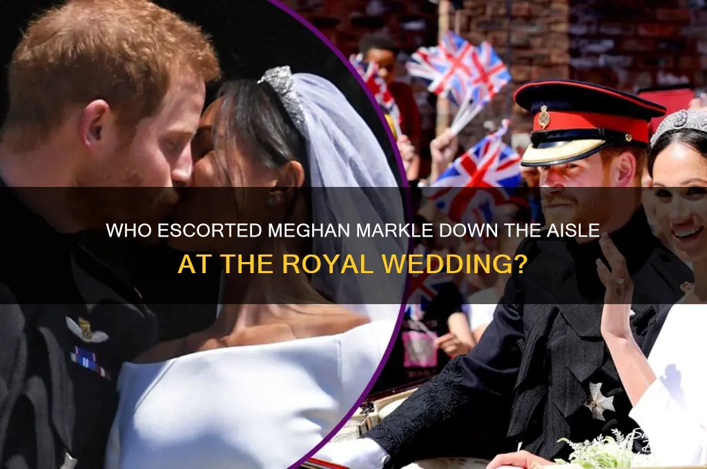 who walked megan down the isle at royal wedding