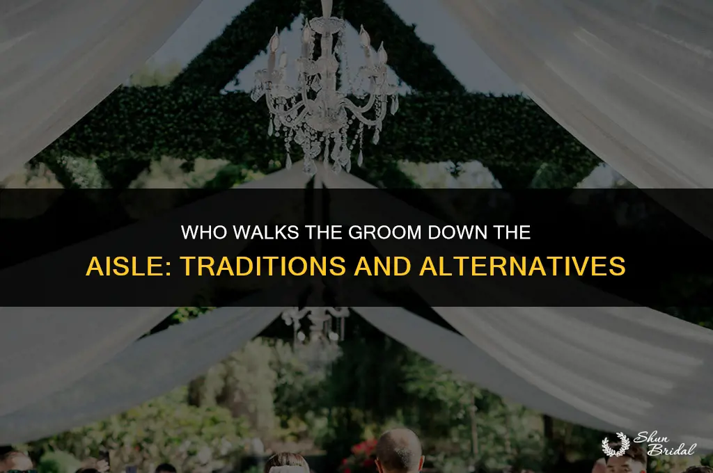 who walks groom down the aisle