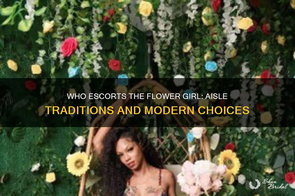 who walks the flower girl down the asile
