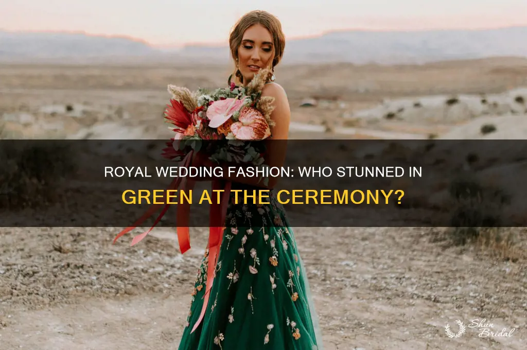 who was in green at the royal wedding