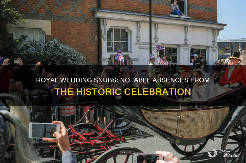 who was snubbed from royal wedding