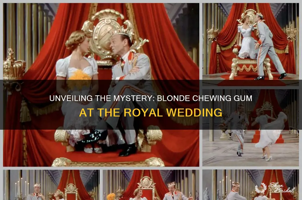 who was the blonde chewing gum at the royal wedding