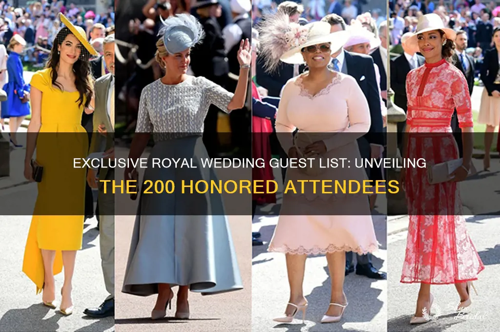who were the 200 on royal wedding guest list