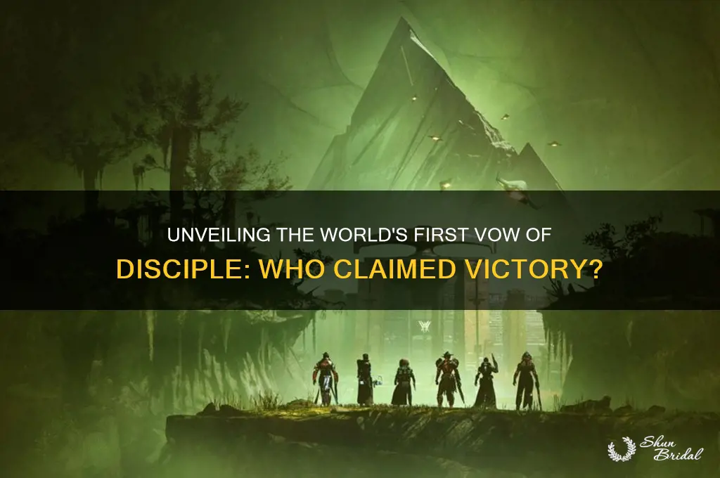 who won world first vow of disciple