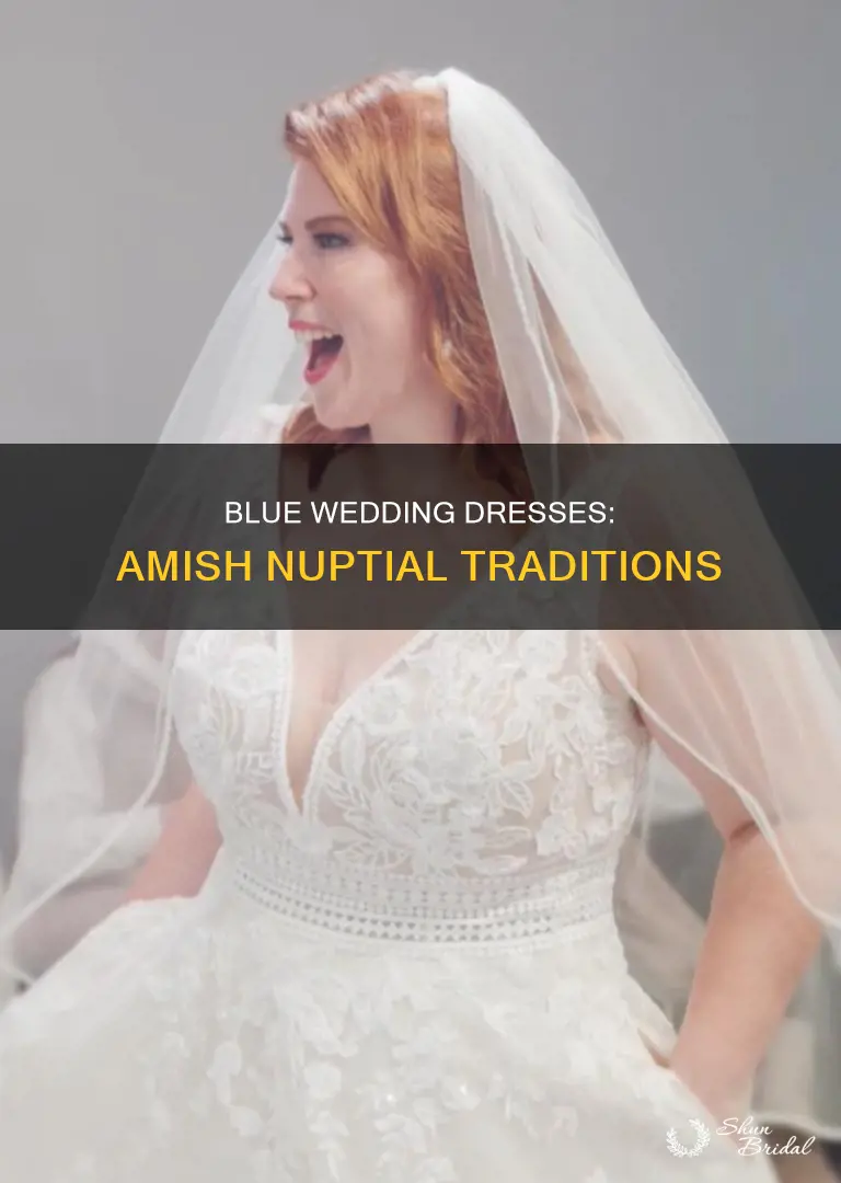 why are amish wedding dresses blue