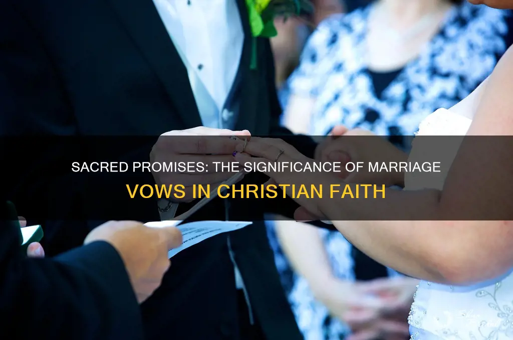 why are marriage vows important to christians