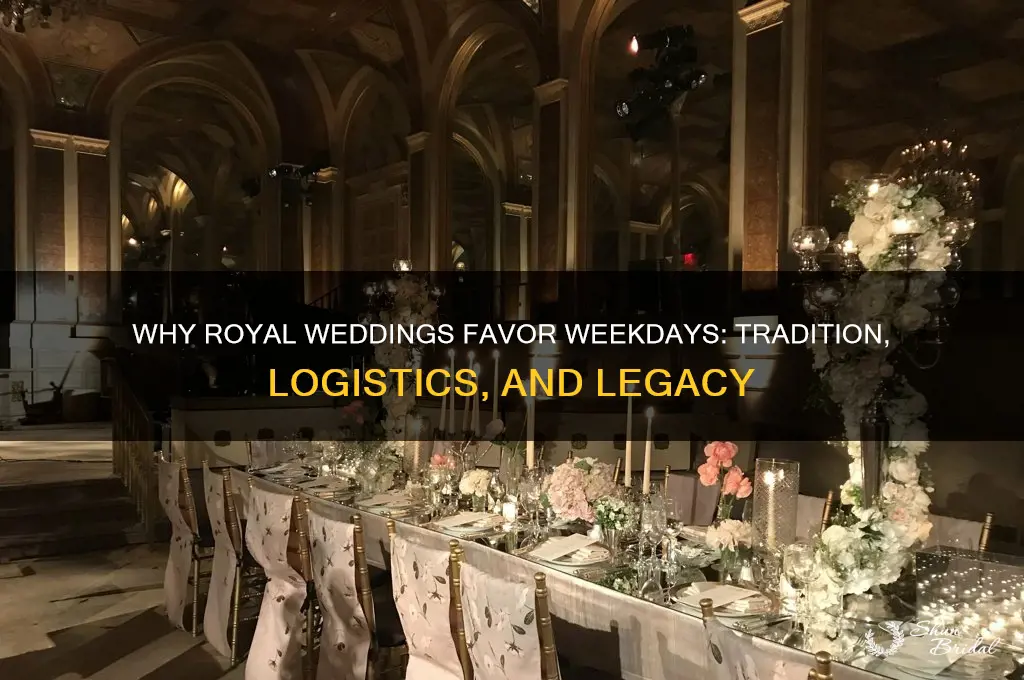 why are royal weddings on weekdays