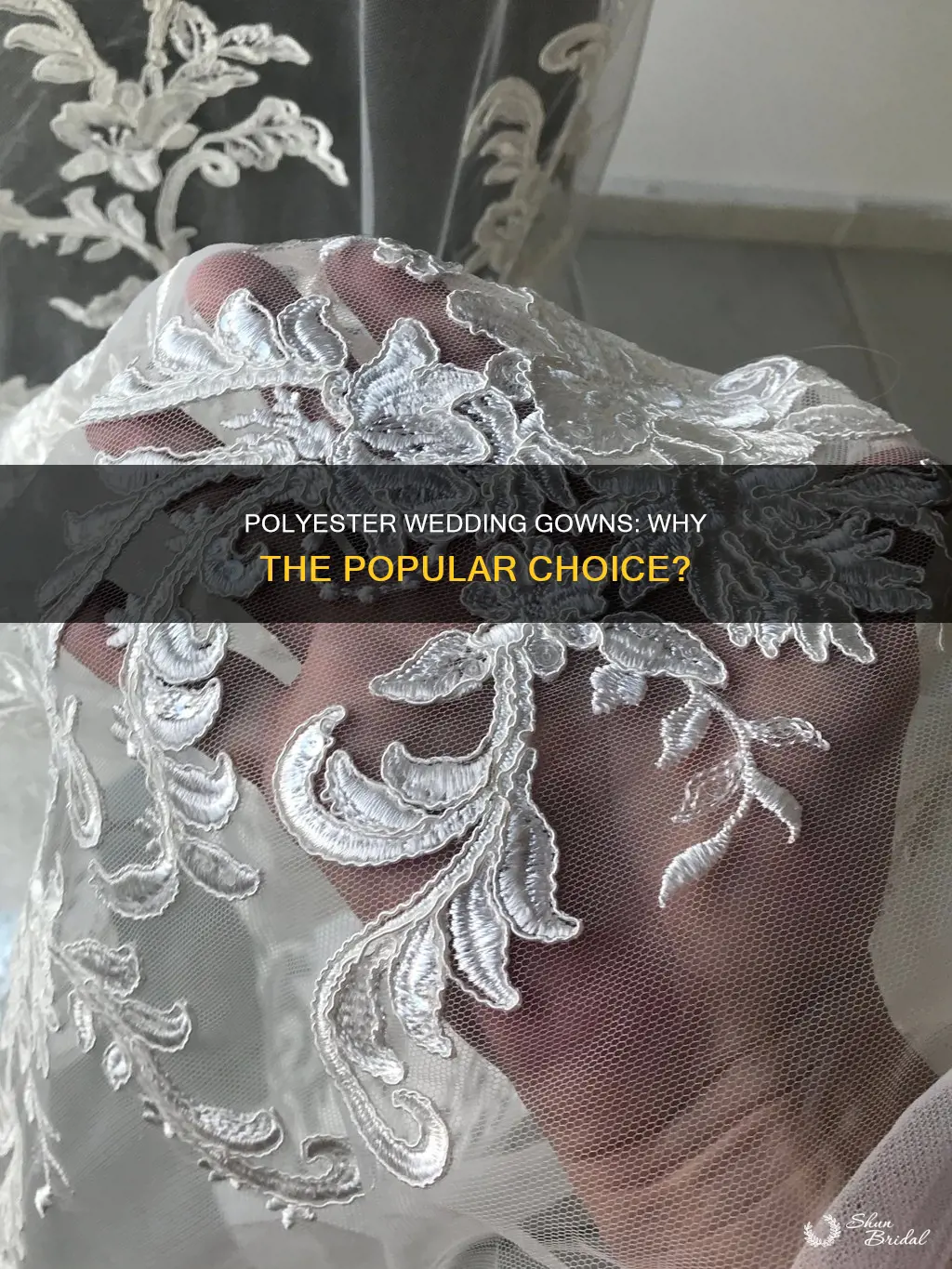 why are so many wedding dresses polyester