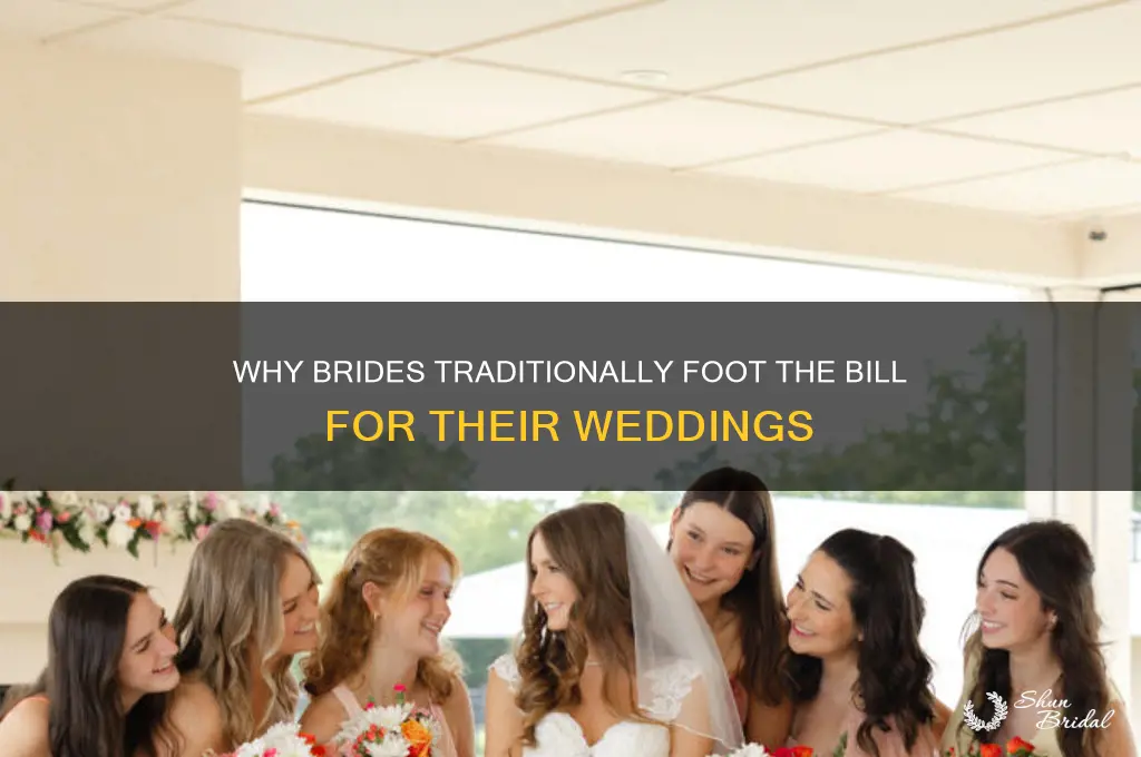 why bride pays for wedding