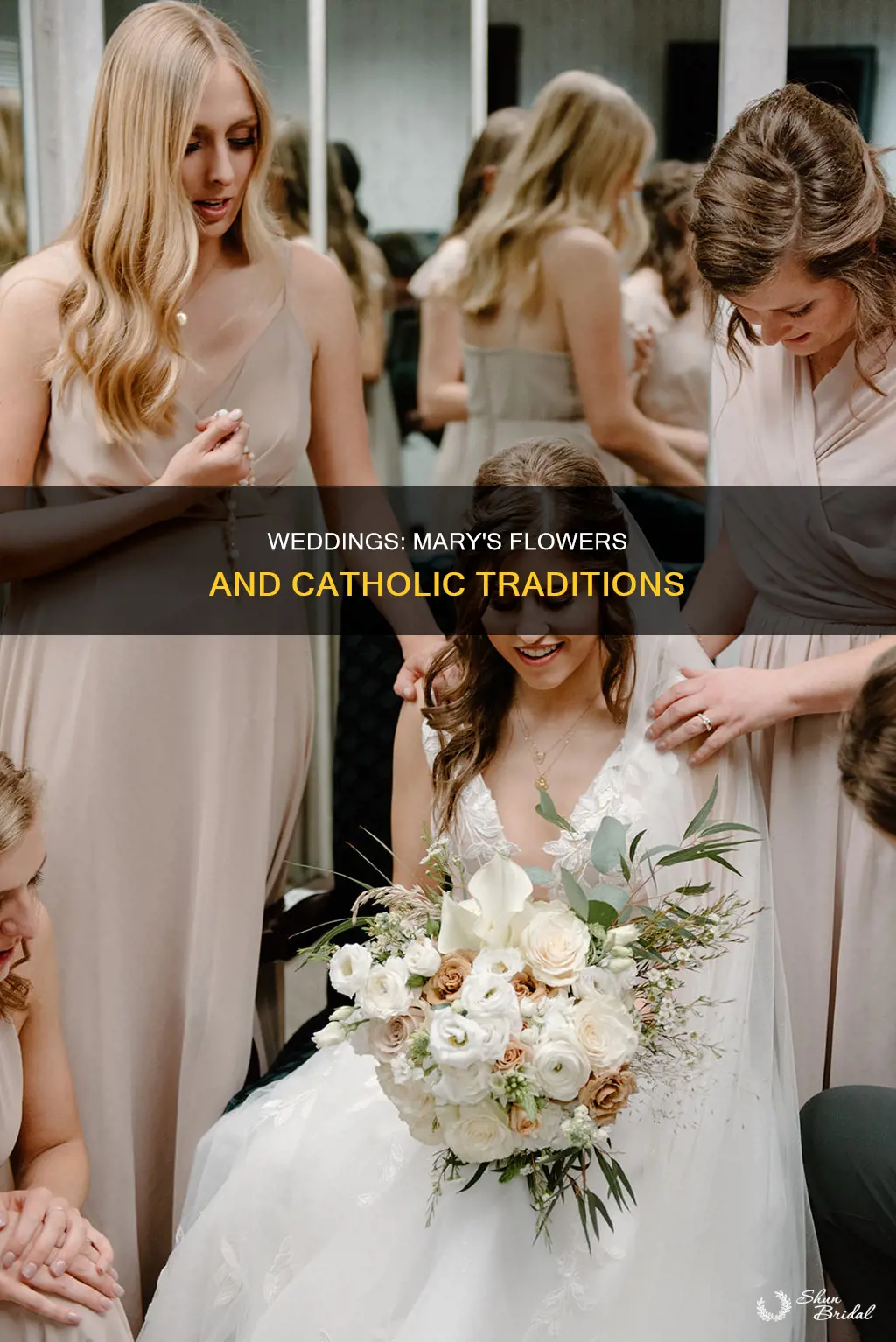 why catholics present flowers to mary at weddings