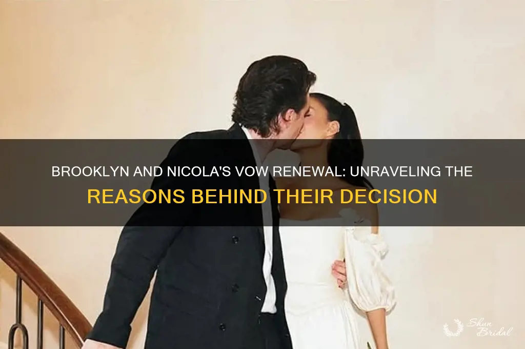 why did brooklyn and nicola renew vows