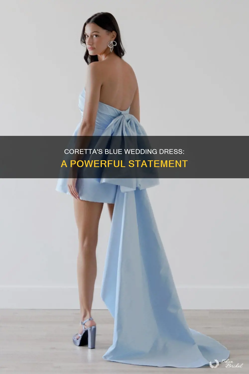 why did coretta scott king wear a blue wedding dress